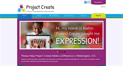 Desktop Screenshot of projectcreatedc.org