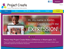 Tablet Screenshot of projectcreatedc.org